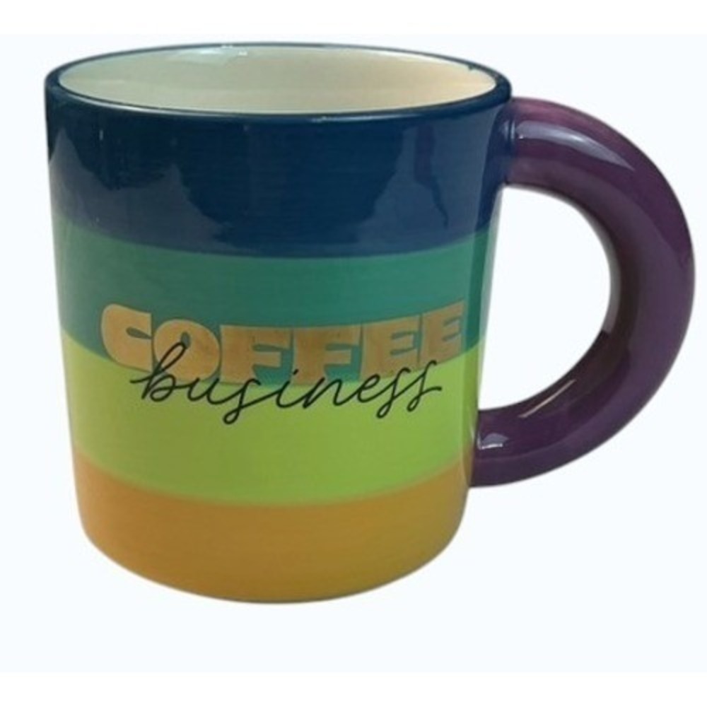 Tabitha Brown Rainbow Coffee Business Mug Stoneware Dishwasher Microwave Safe‎